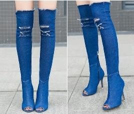 Botas Denim Tacon