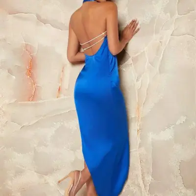 Vestido Velvet Blue