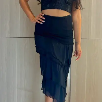 Falda Long Black