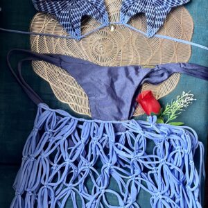 Set Macramé Falda Top y Pantie